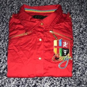 Large short sleeve shirt dress fits like a medium!